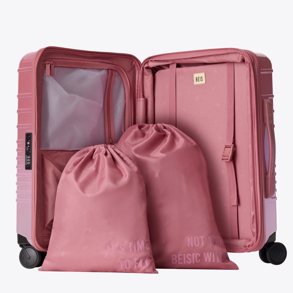 Beis Wicked Pink Carry On Roller